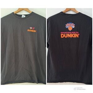 New York Knicks x Dunkin’ Graphic T-Shirt XL NBA Streetwear Tee Preshrunk Cotton